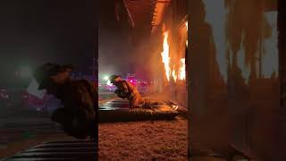 Fireman saves beavers from burning house. #beavers #fireman #housefire #firefighter