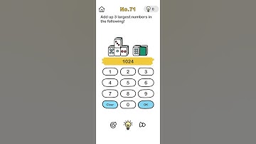 #brainout lvl 71 add up 3 largest number in the following #brainout #gaming #treanding #pratham