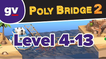 Poly Bridge 2 - 4-13 Diagonal Drawbridge - Walkthrough