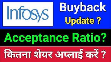 infosys buyback acceptance ratio ?  infosys buyback,  infosys share latest news today, infosys share