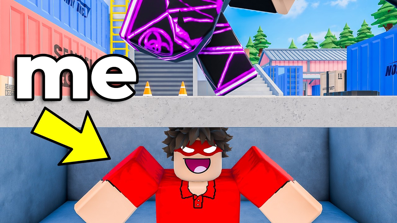 Hiding Under The Map To Troll My Friend In Rivals!!