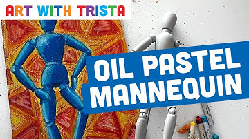 How to Draw A Mannequin with Oil Pastel and Complementary Colors Art Lesson - Art With Trista