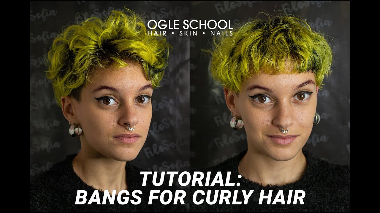 Bangs for Curly Hair Tutorial - Ogle School - YouTube
