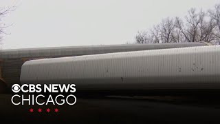Freight train derails in Harvey, Illinois