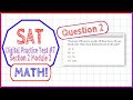 Question 2 in SAT Digital Practice Test #7, MATH Section 2 Module 2