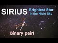 Brightest star in the night sky sirius in canis major