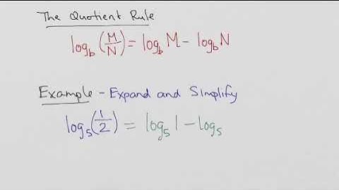 Expanding Logs - Quotient Rule