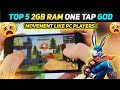 Top 5 2GB Ram One Tap God Faster Than Pc Players 😱|| Top 5 Fastest 2GB Ram Player || Free Fire #2