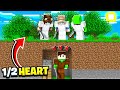 Minecraft Manhunt But We Have HALF A HEART...