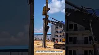 Watch This Machine Drive Massive Foundation Piles Into the Ground!