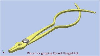 Pincer for Round Flanged Pot (Autodesk Inventor Tutorial)