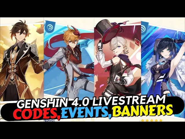 All Genshin Impact 4.0 livestream codes