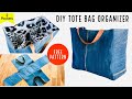 DIY TOTE BAG/JEANS BAG ORGANIZER/GROCERY/SHOPPING BAG/BOLSA DIY/SEWING SEWING #WITHME/เย็บกระเป๋าผ้า