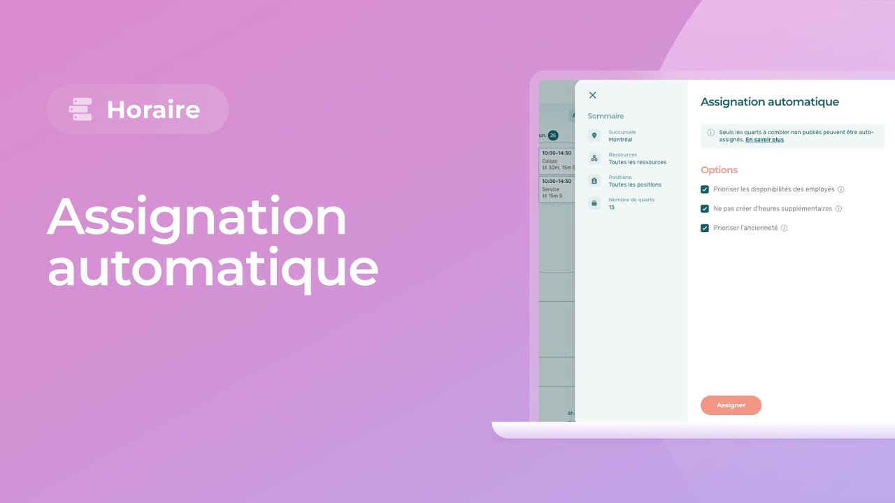 Assignation automatique