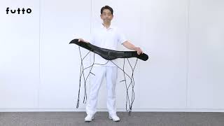 futto 補助ベルト ブラック 説明書付き 歩行筋サポートギア「futto」着用方法の説明 - YouTube