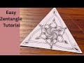 Calm Your Mind With Zentangle Pattern | Drawing Tutorial For Beginners