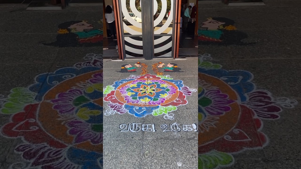 Beautiful free style rangoli 