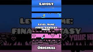 "FINAL FANTASY" Original vs Layout | Geometry Dash Comparison #shorts