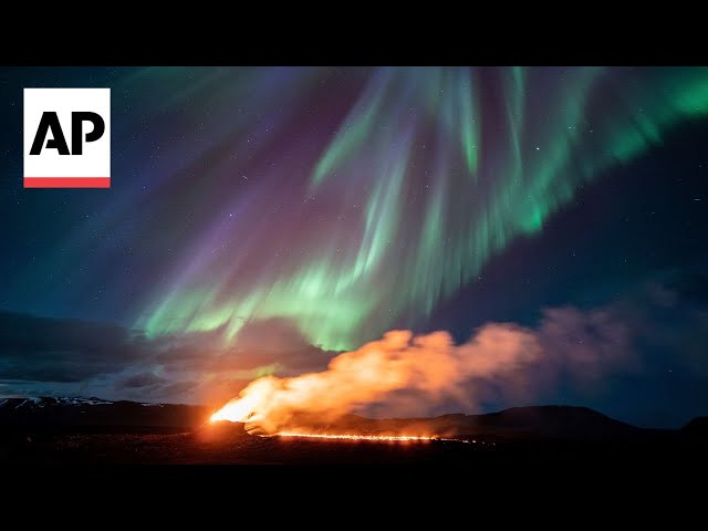 Northern Lights shine over Iceland