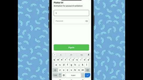 Flutter Password validation Animation 📍 comment if you need source code