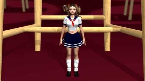 A Girl And A Chair - Done in blender 2.49b