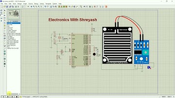 Rain Sensor Interfacing with 89C52 | Simulation | Digital logic