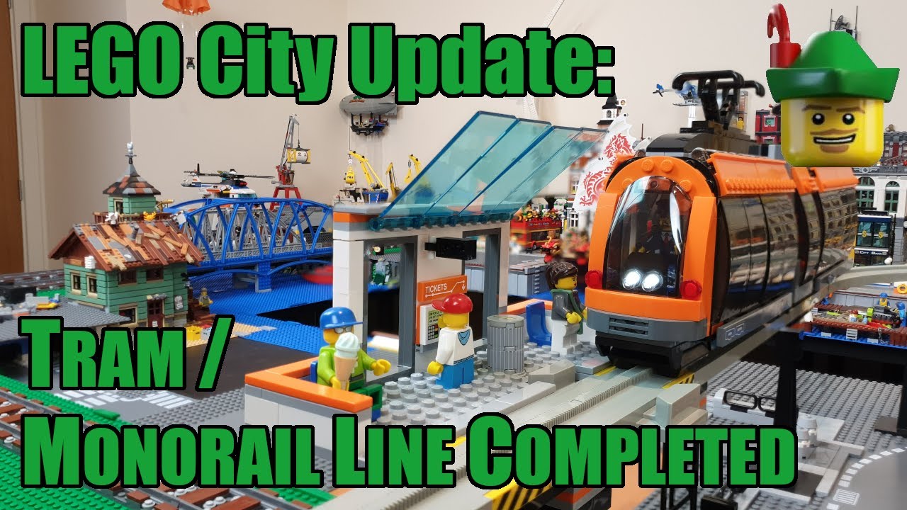 LEGO City Update - Tram / Monorail Line Completed 60097 - YouTube