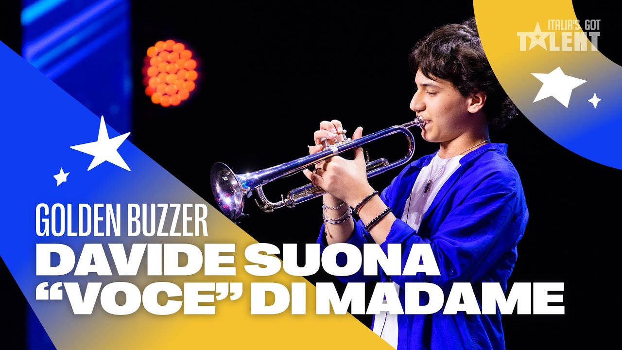 Davide Battista conquista il GOLDEN BUZZER di Mara 🌟 con la sua tromba a Italia's Got Talent