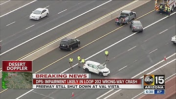 DPS: Impairment likely in Loop 202 wrong-way crash