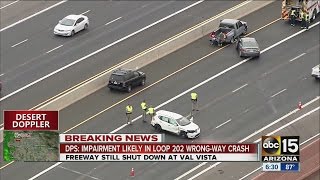 DPS: Impairment likely in Loop 202 wrong-way crash
