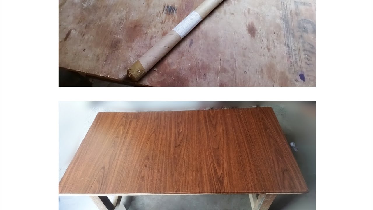 diy table making stickers/old table new look