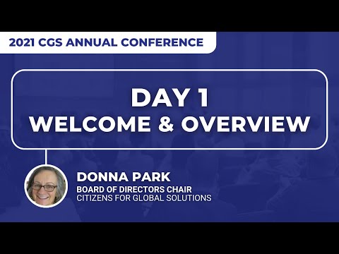 Welcome to the 2021 CGS Conference - Donna Park