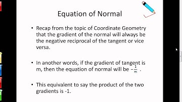 A Math Chap 14.6 Differentiation - Equation of Tangents and Normals.avi