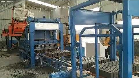 QTY4-15 hydraulic block making line with stacker