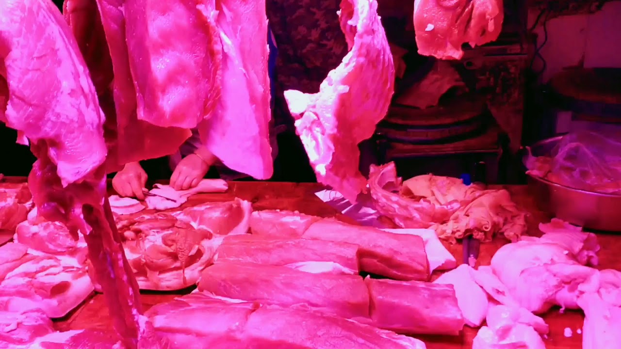 How much is the price of pork in Guangzhou China food market today?