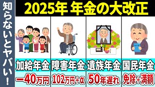 【老後年金】2025年に迫っている年金制度の次期年金改正がかなりヤバイ…【障害年金、遺族年金、加給年金】