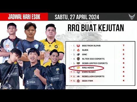 RRQ IS BACK !! KLASEMEN &amp; JADWAL MPL ID S13 HARI INI SABTU 27 APRIL 2024