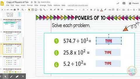 5th Grade Powers of Ten Digital Activity