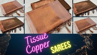 Saree Collections | Tissue Copper Sarees| Pure Tissue with Copper Zari | Dress Video 18 screenshot 4