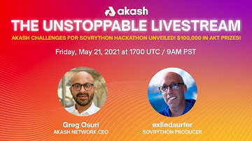 The Unstoppable Livestream: exiledsurfer and Greg Osuri