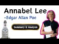 Annabel Lee- Summary &amp; Analysis (Edgar Allan Poe) #poem #poetry #poemsummary #annabelle