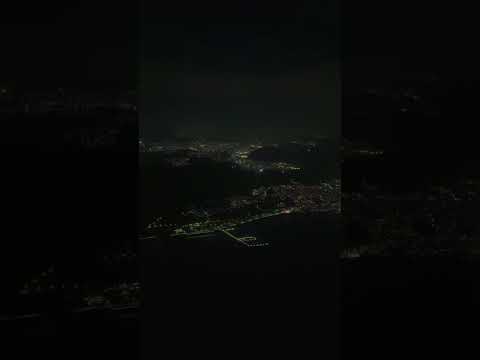 飛行機から眺める神戸の夜景✈ #shorts