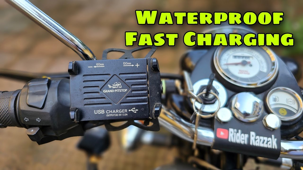 Best Mobile Holder With Charger For Bike Grand PitStop Mobile Holder