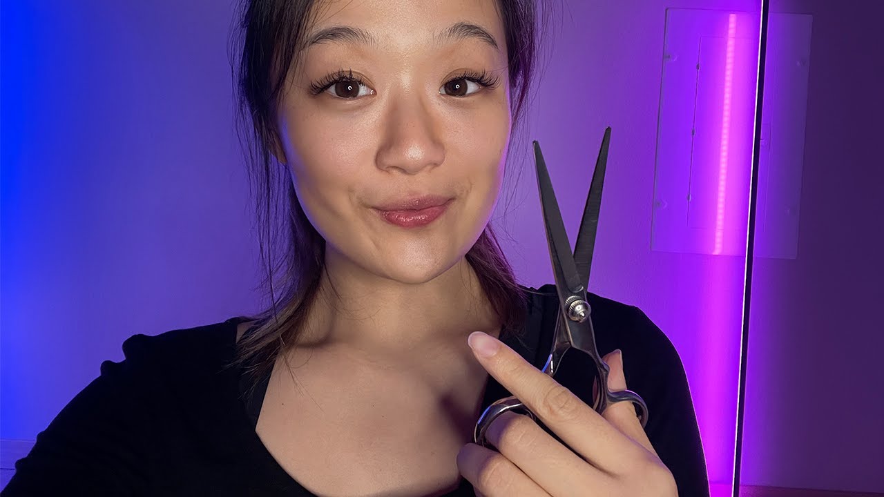 ASMR VR180 (Lying Down) | Cutting Your Hair ✨ (Combing, Scalp Massage, Cutting & Spray Bottle)