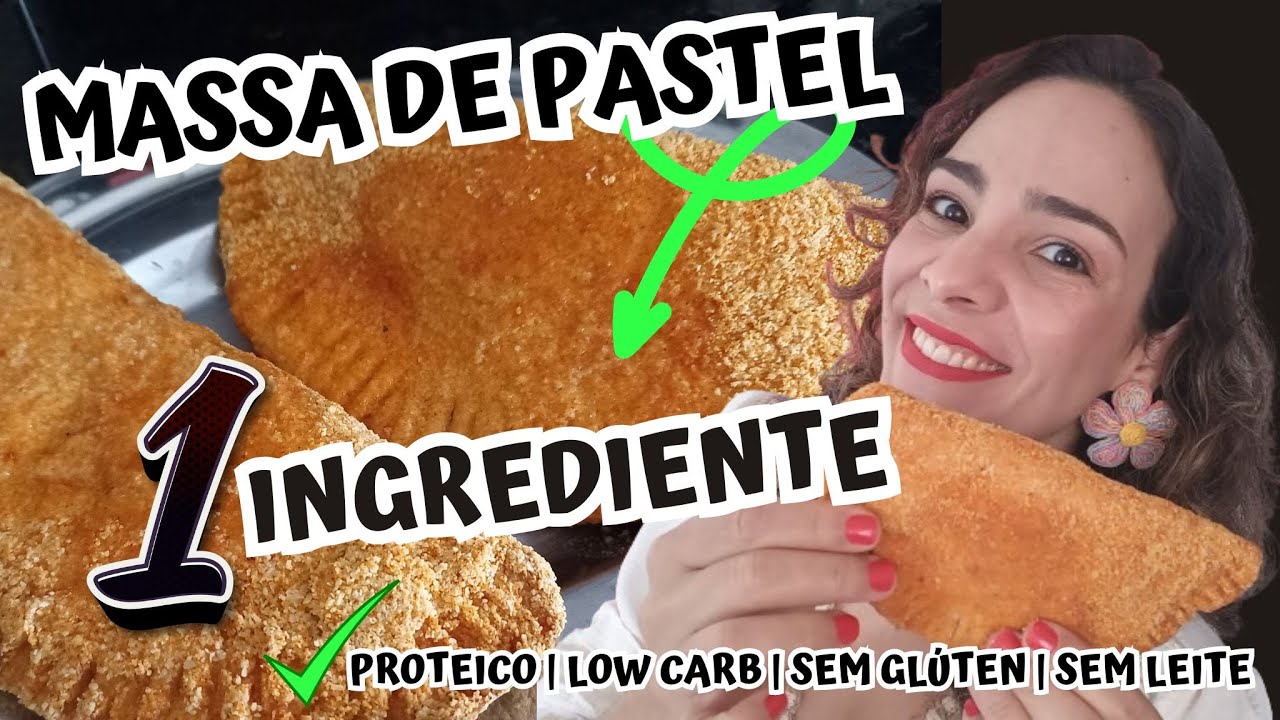Massa De Pastel Com Apenas 1 Ingrediente 👉 Proteica| Low Carb | Sem Glúten | Sem Leite