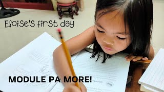 FIRST DAY OF HOMESHOOLING | MODULAR LEARNING