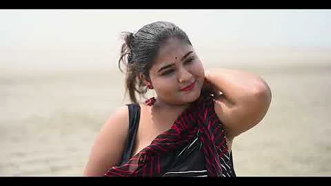 MEGHA DAS GHOSH DAZZLES IN CHIFFON SAREE ON THE BEACH VIDEO | SAREE ON THE BEACH | SAREE FASHION