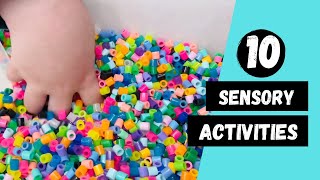10 SENSORY BIN PLAY IDEAS and ACTIVITIES