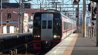 電笛鳴らして爆走!名鉄2230系 2231F (快特新鵜沼行き) 新安城高速通過 (警笛付き)