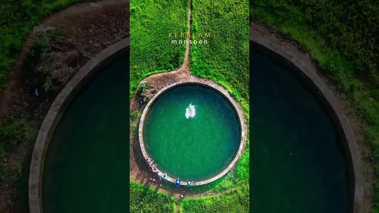 Location:📌Kumaranellur Vatta kinar(round well), Pattambi, palakkad district.#monsoon #kerala #rain